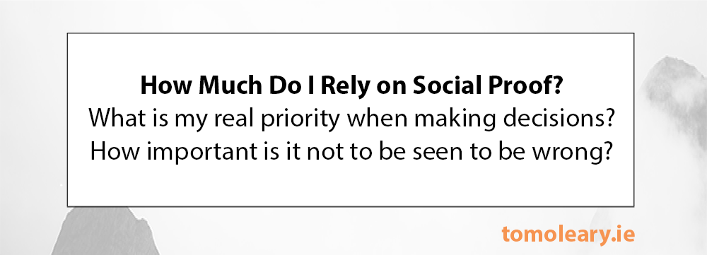 #226 What Role Does Social Proof Play in My Decisions? #226 What Role Does Social Proof Play in My Decisions?